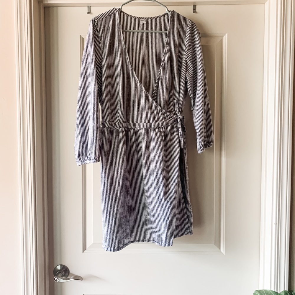 Old Navy Striped Wrap Dress